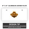 2" X 4" Aluminum License Plate  Thumbnail