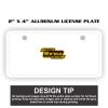 2" X 4" Aluminum License Plate  Thumbnail