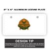 2" X 4" Aluminum License Plate  Thumbnail