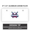 2" X 4" Aluminum License Plate  Thumbnail