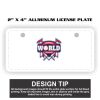 2" X 4" Aluminum License Plate  Thumbnail