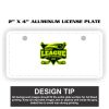2" X 4" Aluminum License Plate  Thumbnail