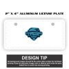 2" X 4" Aluminum License Plate  Thumbnail