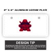 2" X 4" Aluminum License Plate  Thumbnail