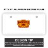 2" X 4" Aluminum License Plate  Thumbnail