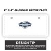 2" X 4" Aluminum License Plate  Thumbnail