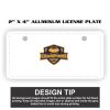2" X 4" Aluminum License Plate  Thumbnail