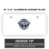 2" X 4" Aluminum License Plate  Thumbnail