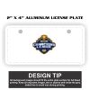 2" X 4" Aluminum License Plate  Thumbnail