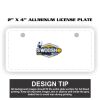 2" X 4" Aluminum License Plate  Thumbnail