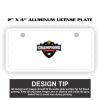 2" X 4" Aluminum License Plate  Thumbnail
