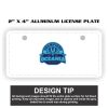 2" X 4" Aluminum License Plate  Thumbnail