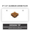 2" X 4" Aluminum License Plate  Thumbnail