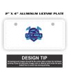 2" X 4" Aluminum License Plate  Thumbnail