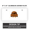 2" X 4" Aluminum License Plate  Thumbnail