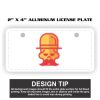 2" X 4" Aluminum License Plate  Thumbnail