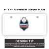 2" X 4" Aluminum License Plate  Thumbnail