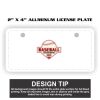 2" X 4" Aluminum License Plate  Thumbnail