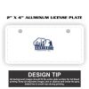 2" X 4" Aluminum License Plate  Thumbnail