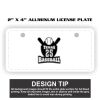 2" X 4" Aluminum License Plate  Thumbnail