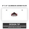 2" X 4" Aluminum License Plate  Thumbnail
