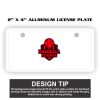 2" X 4" Aluminum License Plate  Thumbnail