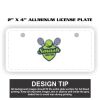 2" X 4" Aluminum License Plate  Thumbnail
