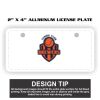2" X 4" Aluminum License Plate  Thumbnail