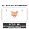 2" X 4" Aluminum License Plate  Thumbnail