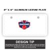 2" X 4" Aluminum License Plate  Thumbnail