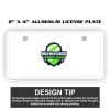 2" X 4" Aluminum License Plate  Thumbnail