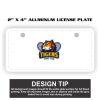 2" X 4" Aluminum License Plate  Thumbnail
