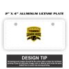 2" X 4" Aluminum License Plate  Thumbnail