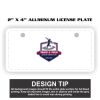2" X 4" Aluminum License Plate  Thumbnail