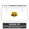 2" X 4" Aluminum License Plate  Thumbnail