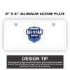 2" X 4" Aluminum License Plate  Thumbnail