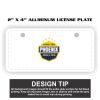 2" X 4" Aluminum License Plate  Thumbnail
