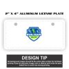 2" X 4" Aluminum License Plate  Thumbnail