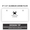 2" X 4" Aluminum License Plate  Thumbnail