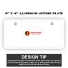 2" X 4" Aluminum License Plate  Thumbnail