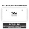 2" X 4" Aluminum License Plate  Thumbnail
