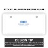 2" X 4" Aluminum License Plate  Thumbnail