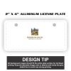 2" X 4" Aluminum License Plate  Thumbnail