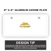 2" X 4" Aluminum License Plate  Thumbnail