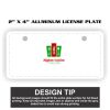 2" X 4" Aluminum License Plate  Thumbnail