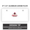 2" X 4" Aluminum License Plate  Thumbnail