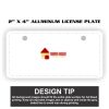 2" X 4" Aluminum License Plate  Thumbnail