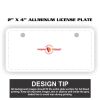 2" X 4" Aluminum License Plate  Thumbnail