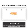 2" X 4" Aluminum License Plate  Thumbnail