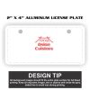 2" X 4" Aluminum License Plate  Thumbnail